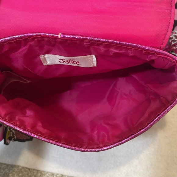Justice Lot of 2 Girls Purses Crossbody Pink Sequins Barbie Initial Letter N - Picture 13 of 15